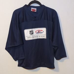 K1 NHL USA Hockey Proud Partners in Hockey Navy Blue Jersey Boys Size L